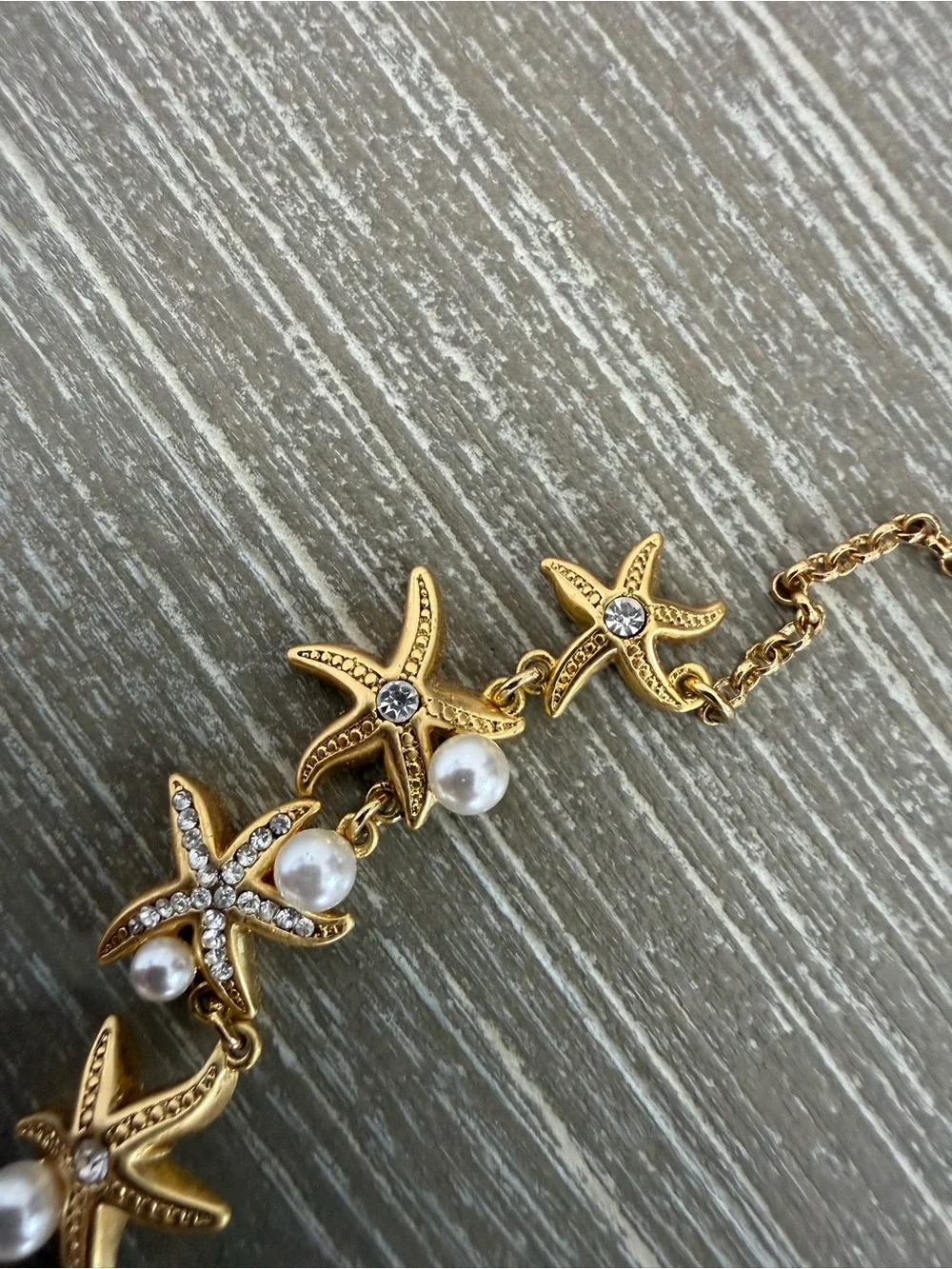 kate spade Gold Starfish and Pearl Accent Necklace